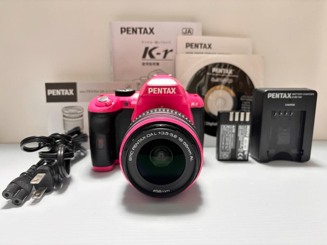 PENTAX K-r ピンク デジタル一眼レフカメラ 18-55mm レンズ付き