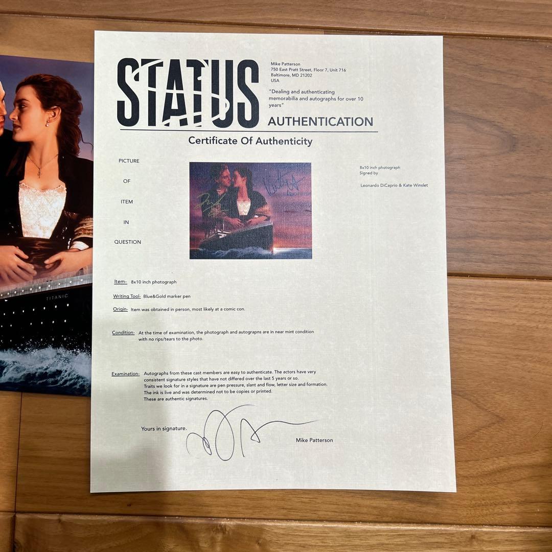 レオナルド・ディカプリオ & ケイト・ウィンスレット 直筆サイン写真 値下げ可