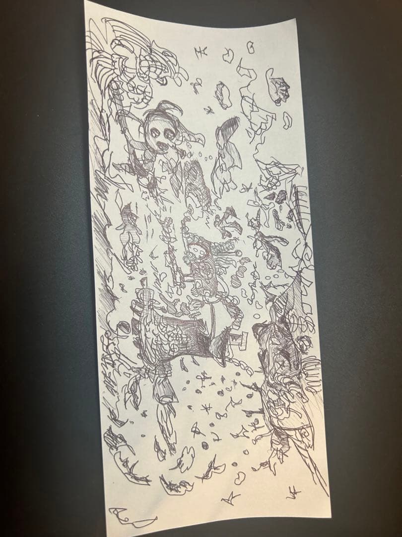 ボールペン画『空想空中戦』