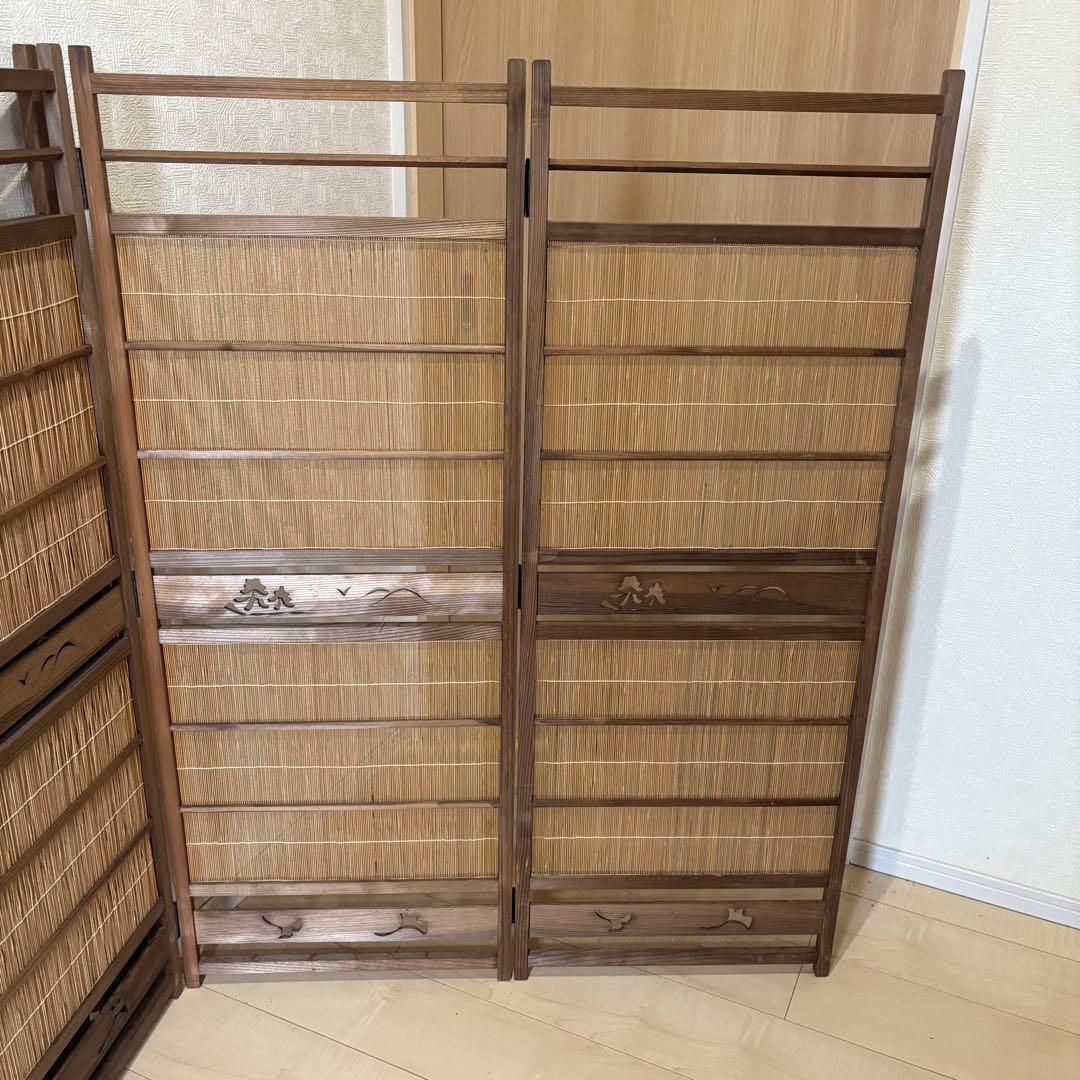 パーテーション　間仕切り　御簾屏風