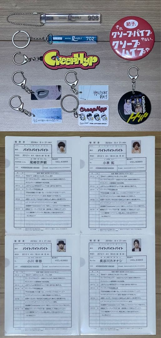 クリープハイプ キーホルダー クリアファイル 缶バッジ ミュージシャン 邦楽