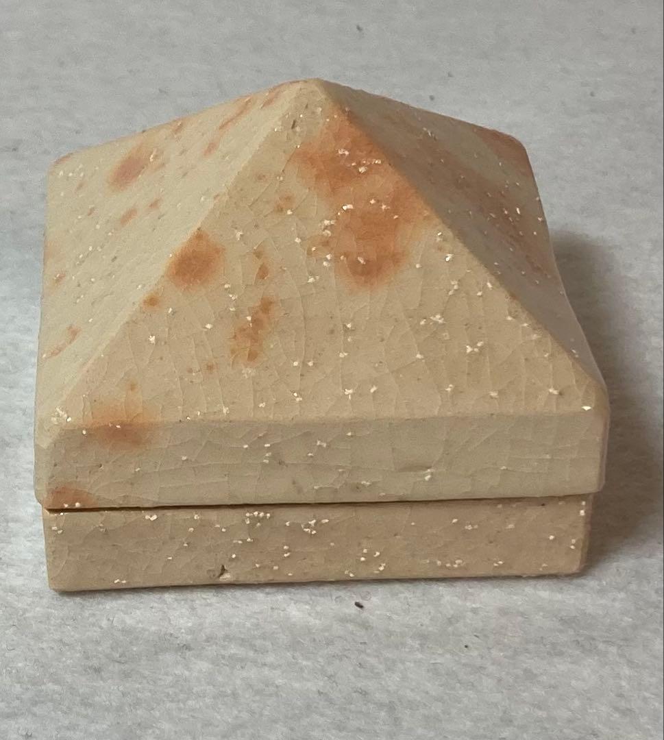 B322h 「元伯好 兜巾香合」八坂焼　共箱　香道具　茶道具