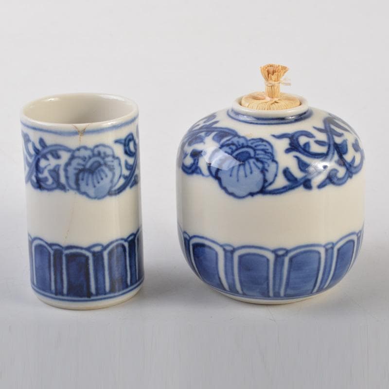 茶道具　漆塗　茶箱　黒楽茶碗　独楽棗など　七点　一式　V　6549