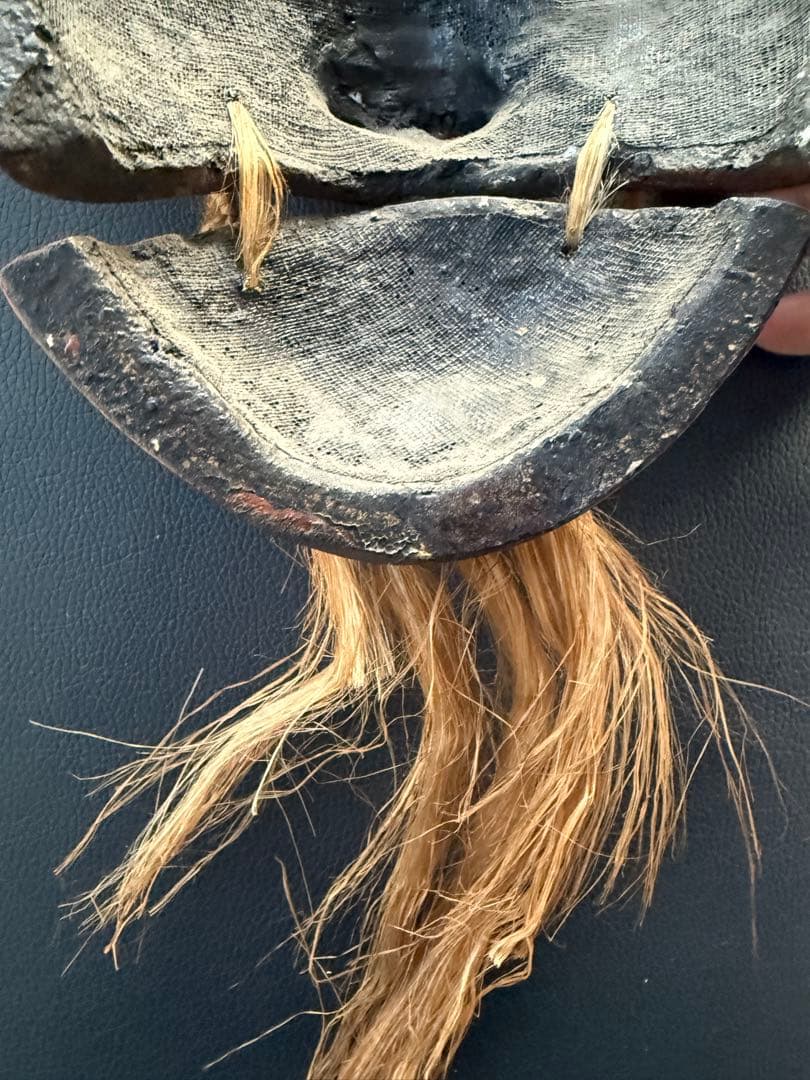 木製能面 爺面　ビンテージ品　日本　伝統　骨董