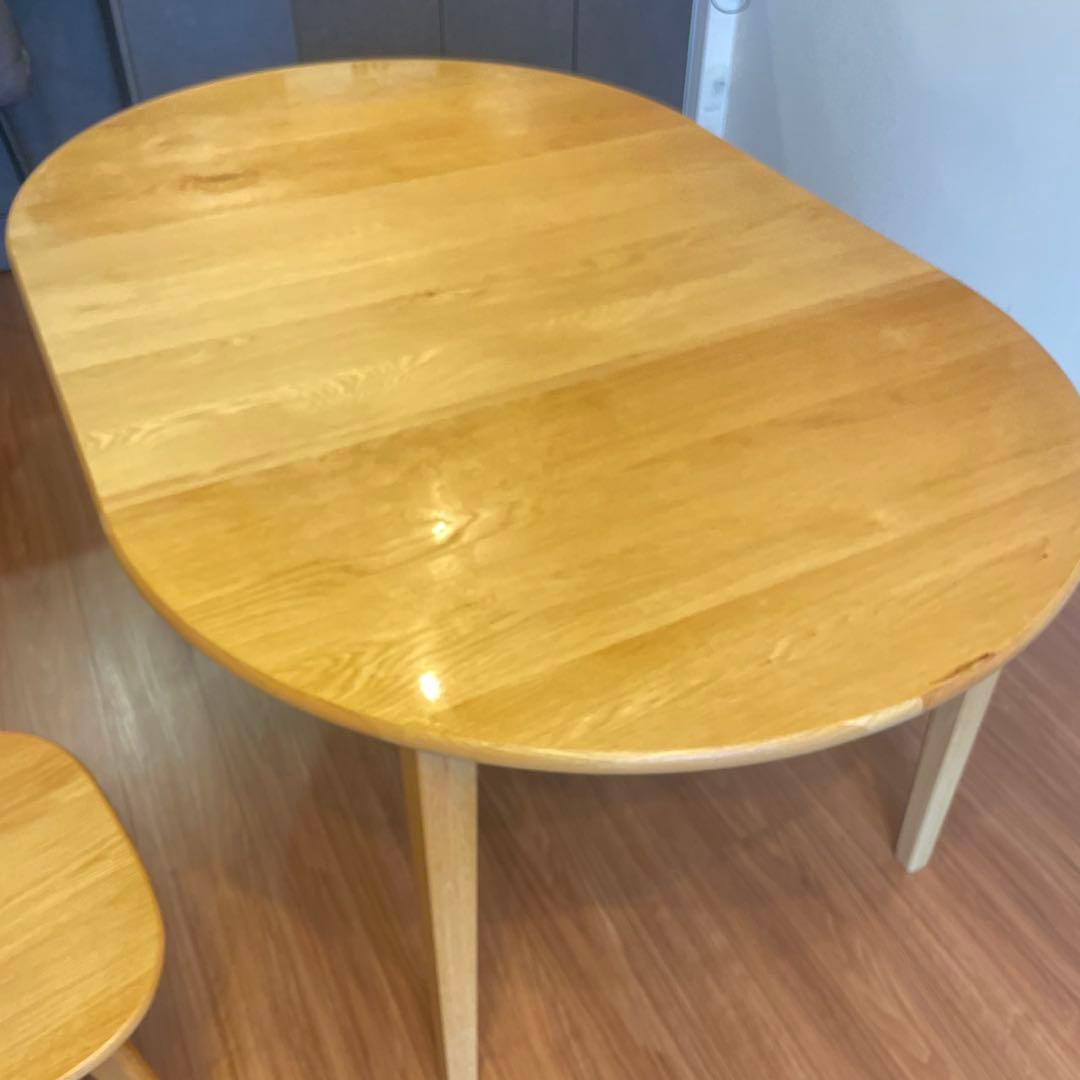 ReCENO(リセノ)伸長式ダイニングテーブル　ナチュラル　高さ72cm