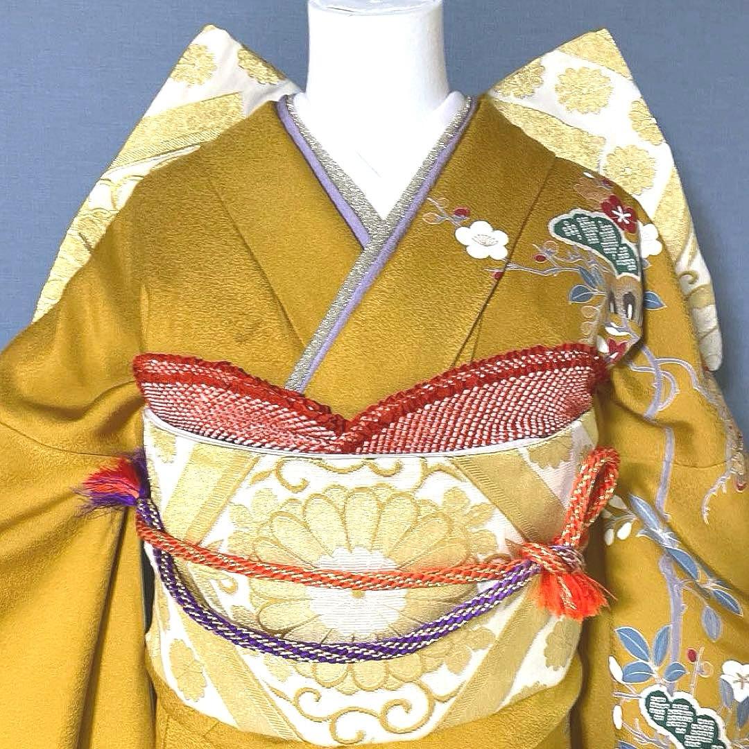 振袖フルセット　高身長　手描き友禅　成人式振袖　振袖　裄丈71