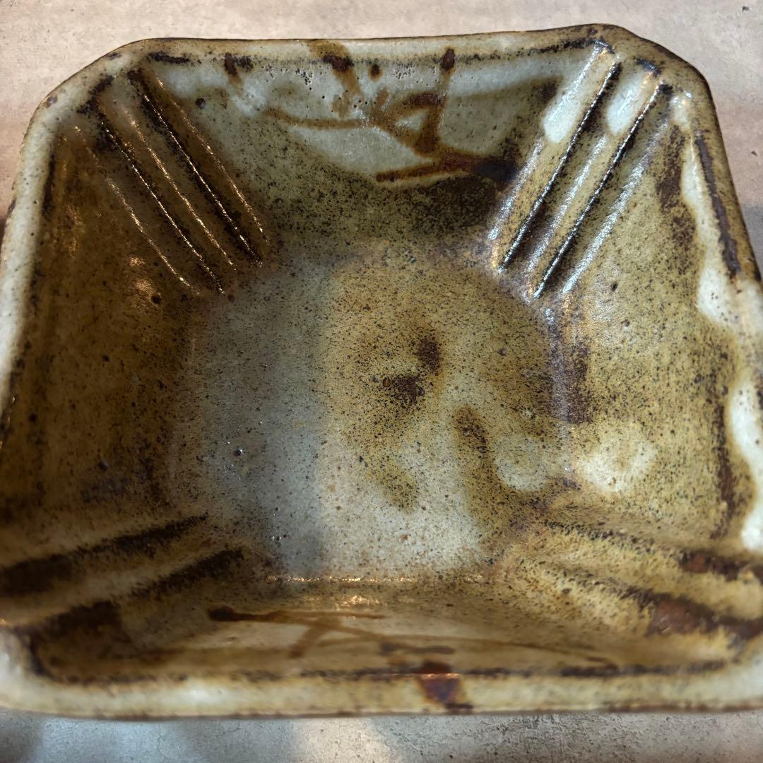 益子焼　人間国宝　浜田庄司　濱田庄司　地釉鐡絵黍紋向付4客