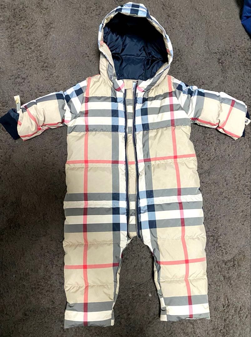 BURBERRY チェック柄ダウンオーバーオール　定価9万円