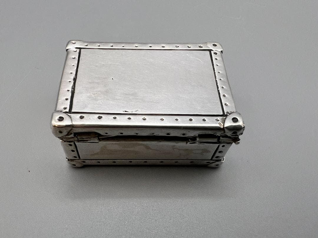 【海】銀製　800刻印　アクセサリ箱　小箱　銀細工　重量約31g