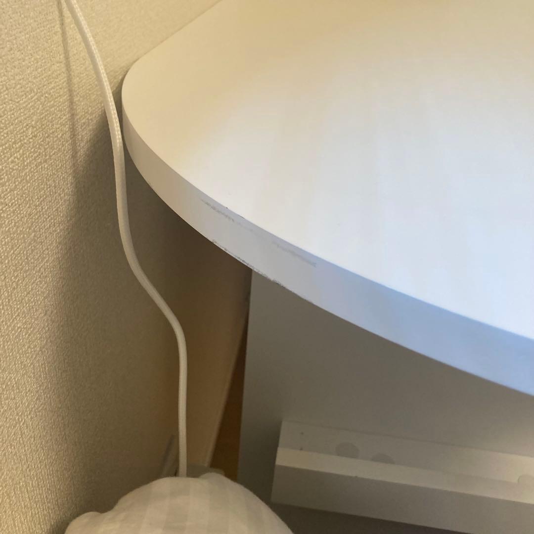 fun funダイニングテーブル　デスク　丸角　半円　ホワイト　シンプル