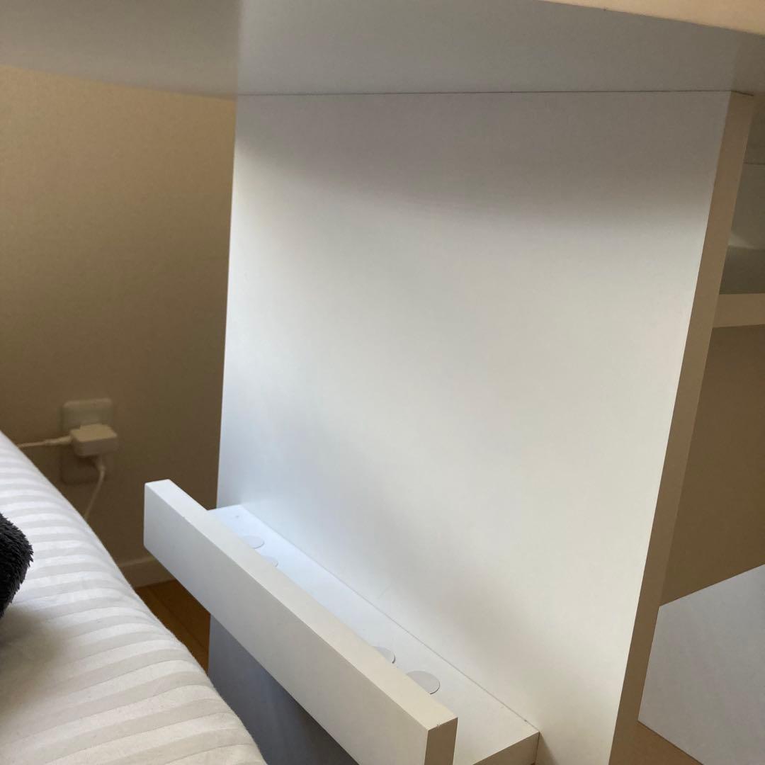 fun funダイニングテーブル　デスク　丸角　半円　ホワイト　シンプル