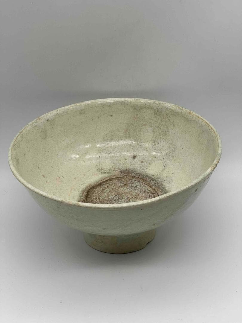 宋時代　定窯　白磁高足鉢　茶碗　景徳鎮　唐物　古賞物(C-66)