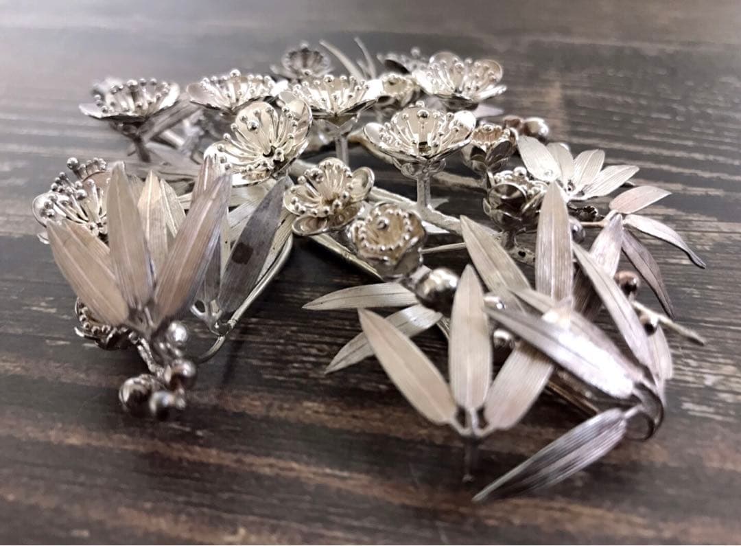 【希少レア】ボンボニエール 挿華 花 皇室 天皇 上皇陛下 下賜 大嘗 純銀