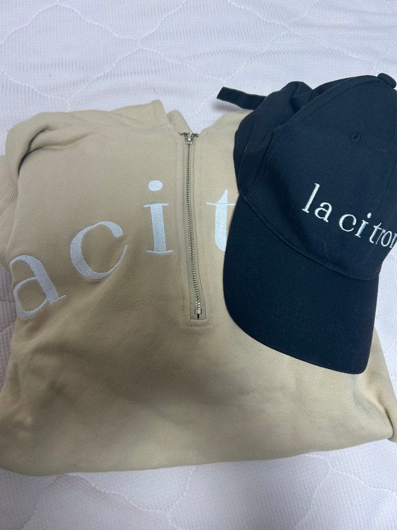 センラ la citron キャップ ハーフジップパーカー セット