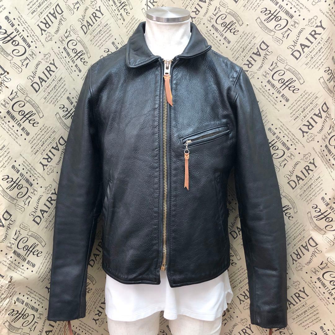 バンソン 90s レザー ジャケット ライダーズ ブラック 36 S3009