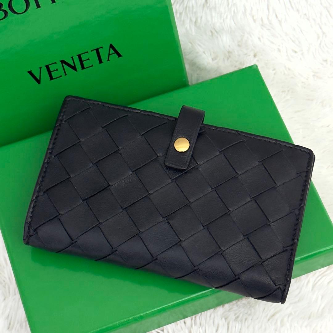 RFID内蔵✨BOTTEGA VENETA ボッテガ イントレ 財布 ブラック