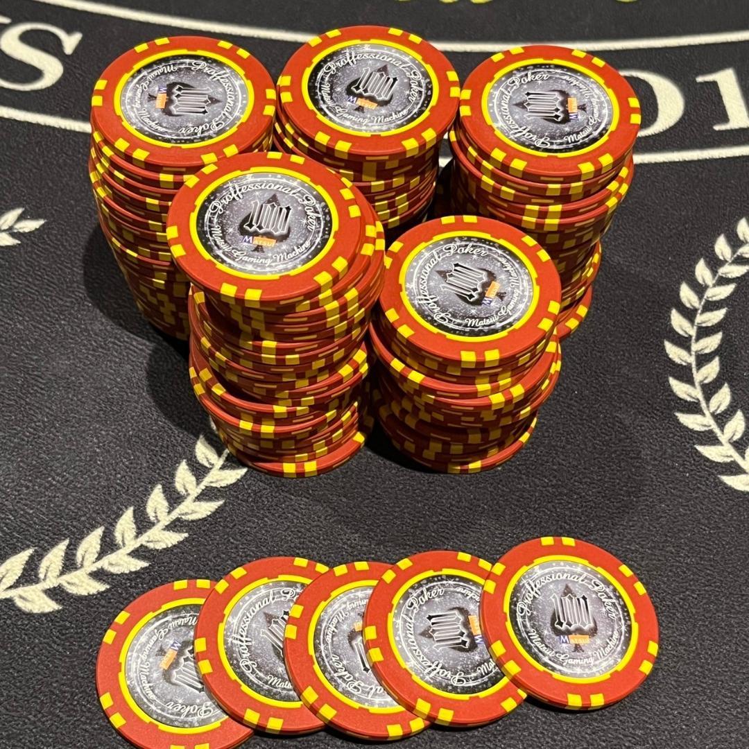 15 MGM社正規品 カジノチップ 100枚 100$ ポーカーチップ  H26