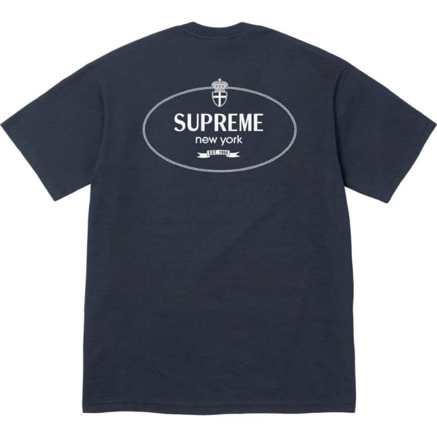シュプリームSupreme Crest Tee　ネイビーXL