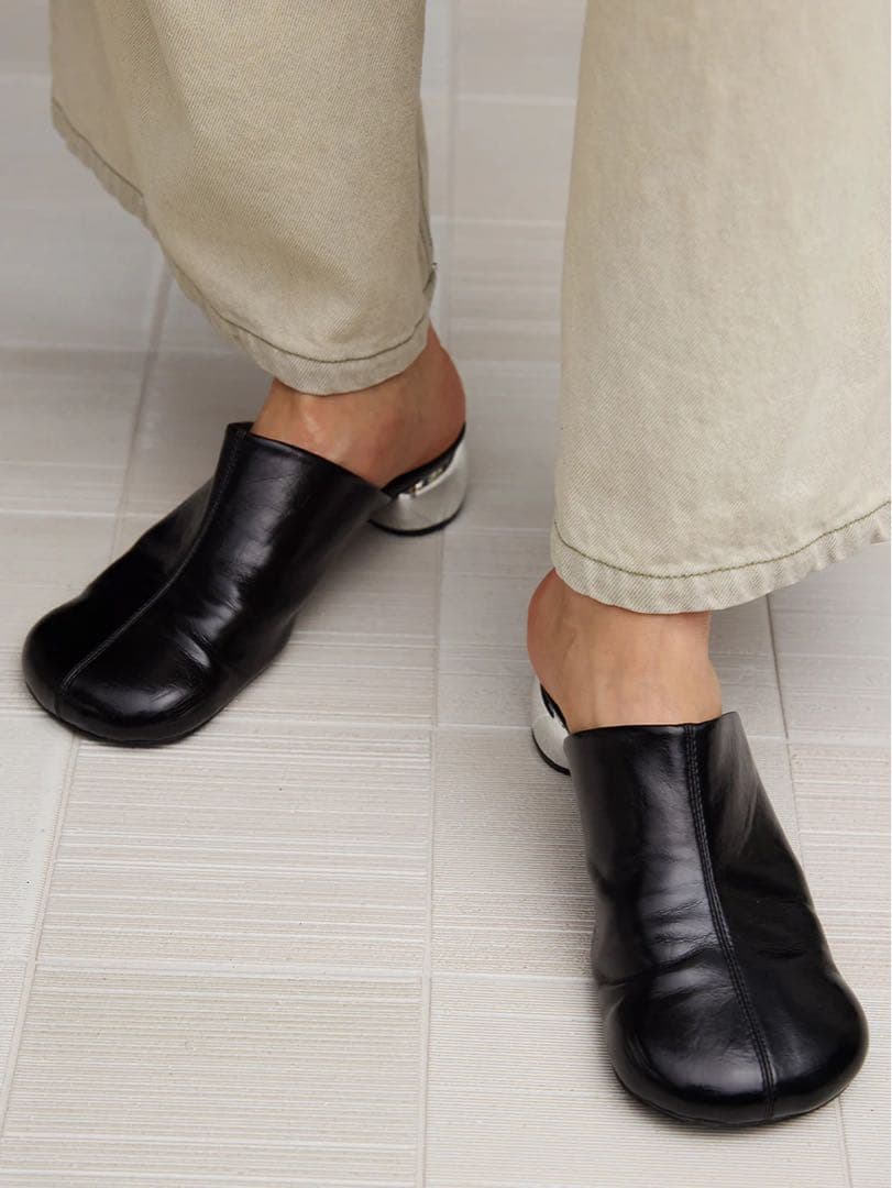 靴 amerivintage OVAL MOTIF VOLUME MULE L