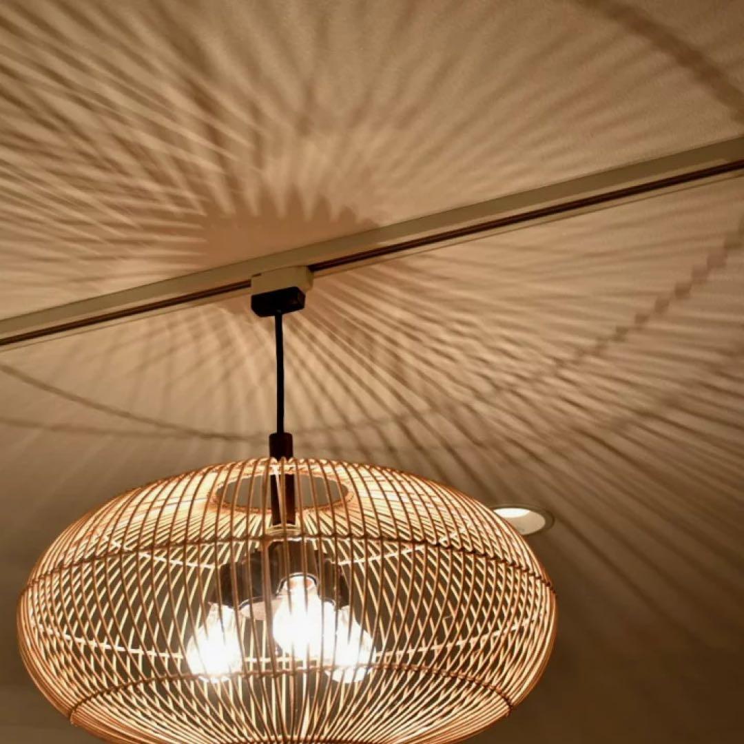 はる【訳あり】バリ島ラタン天井照明Φ50cm 通常18,150円がなんと！