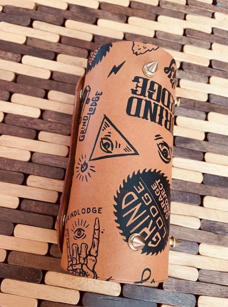 グラインドロッヂ　初期　CB缶カバー　boab leather works