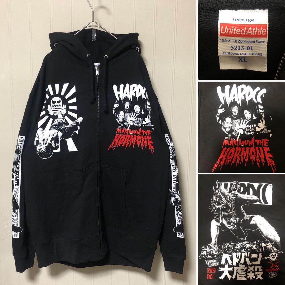 マキシマム ザ ホルモン × ハードコアチョコレート ヘドバン大虐殺 パーカー