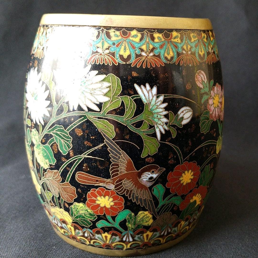 明治 七宝 細密 美術館級 鑑定団200万円 貴重 骨董 茶道具