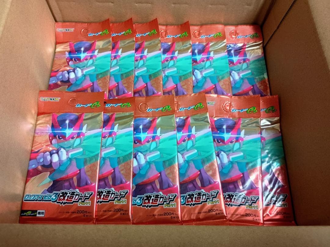 新品未開封 12枚 ロックマンゼロ3 改造カード part1 カードe+