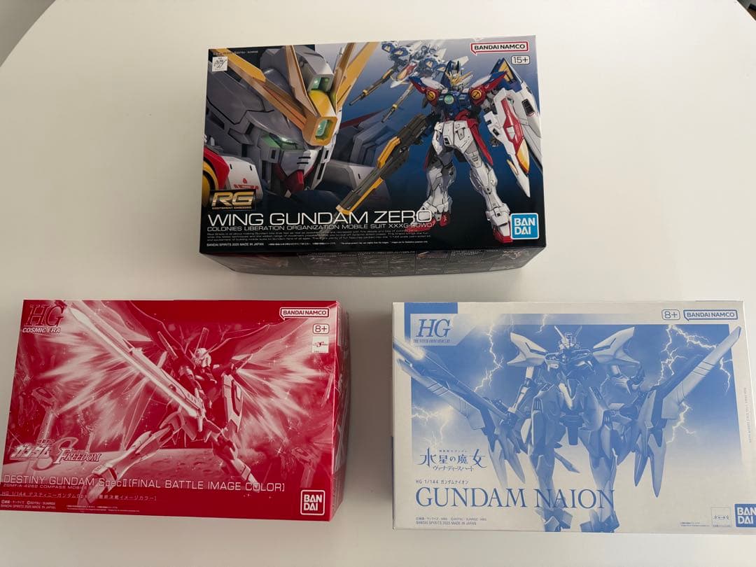 ウイングゼロ　デスティニーガンダム ガンダムナイオン　3点セット