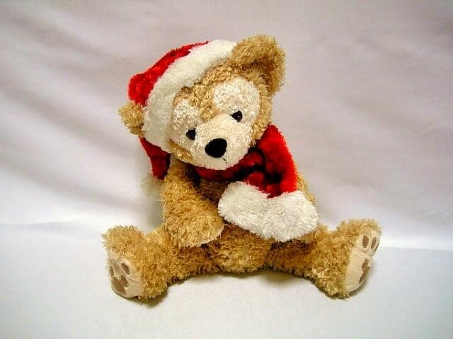 ◆希少◆白タグ　初期　ダッフィー　ぬいぐるみ◆座高約31㎝◆クリスマス　ビーズ入