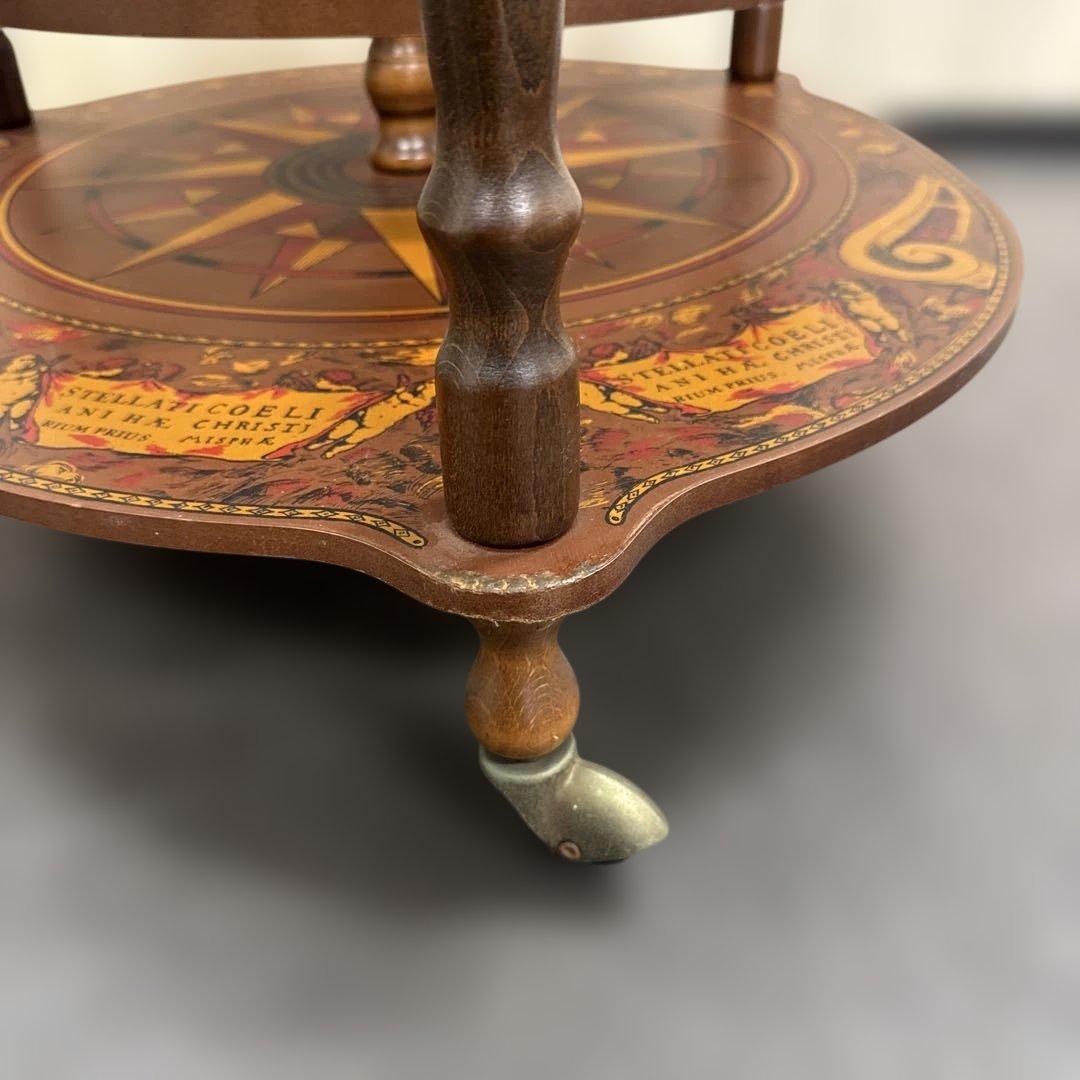 ☆激安‼️ イタリア製 地球儀のモチーフがお洒落なワインラック キャスター付