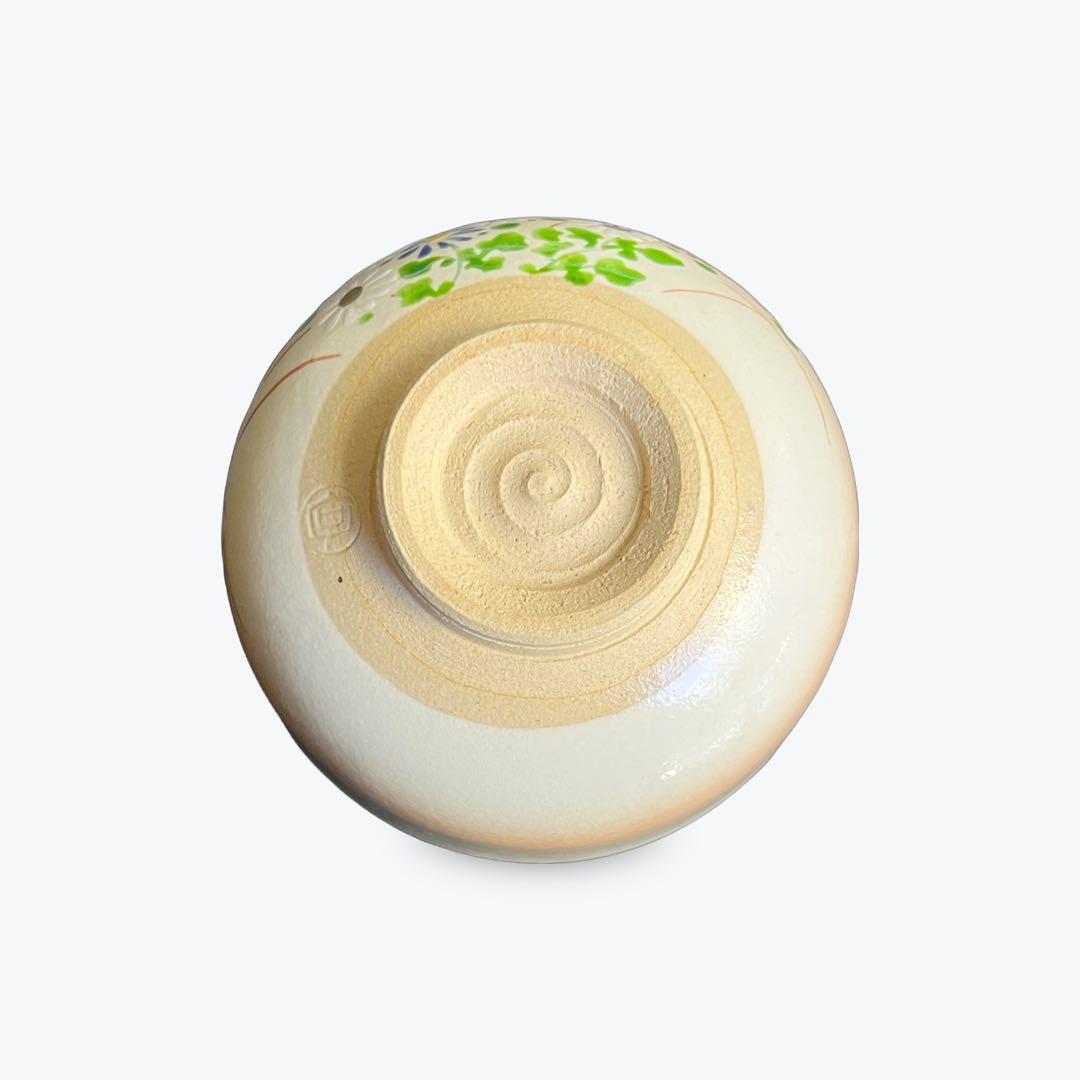 茶碗　清水焼　色絵　菊　抹茶茶碗　抹茶碗