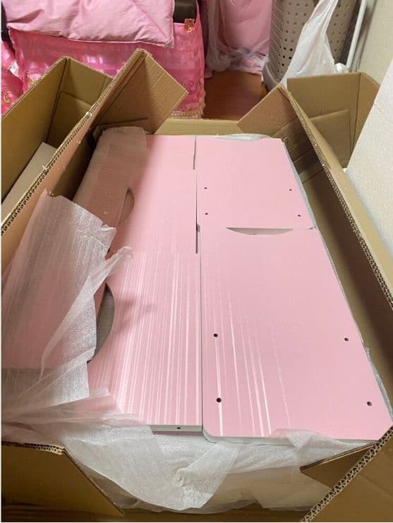 2 点セット ドレッサー & クッションスツール 組立式