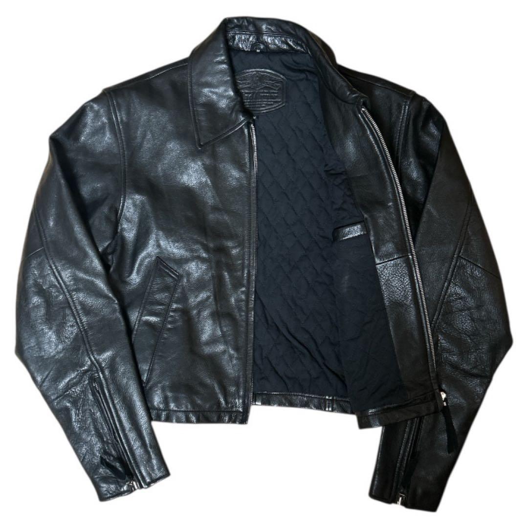 WindArmor アメリカ製本革 00s ライダースジャケット ブラック 短丈
