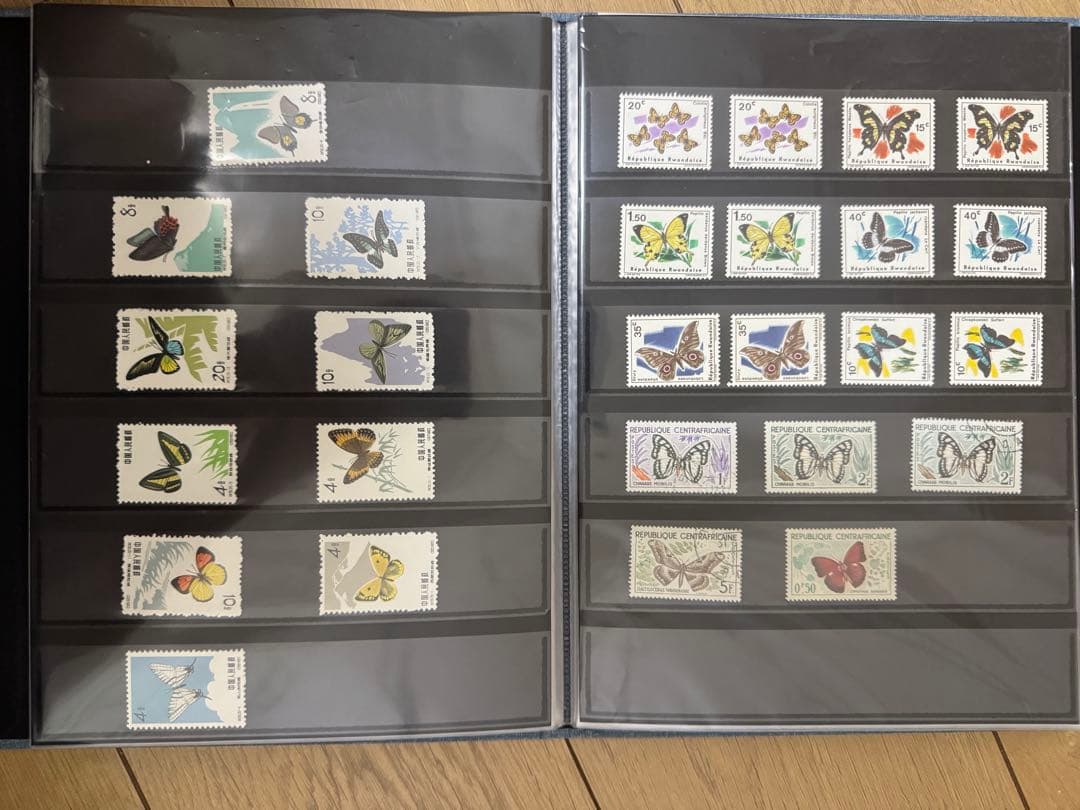 蝶　切手　コレクション　希少沢山