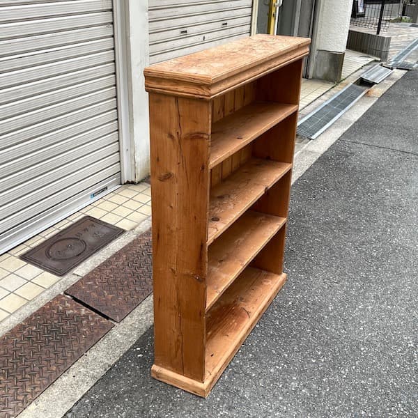 アンティーク　オープンシェルフ　ラック　ブックシェルフ　無垢材