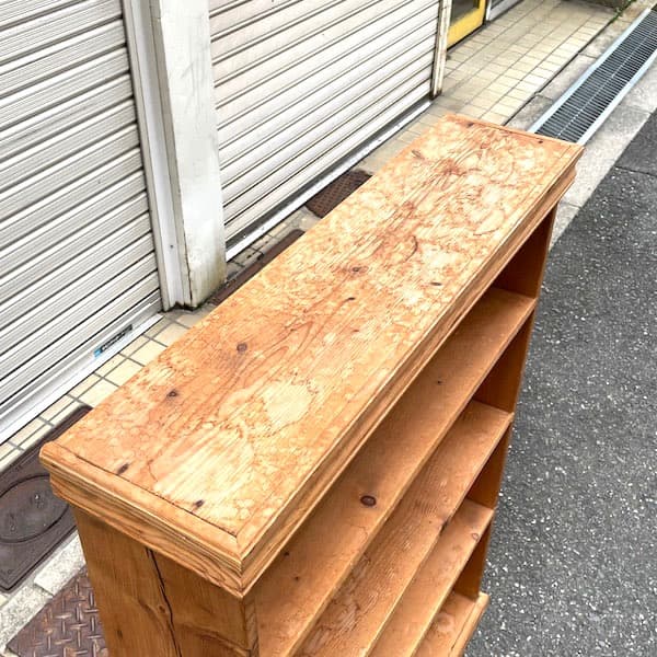 アンティーク　オープンシェルフ　ラック　ブックシェルフ　無垢材