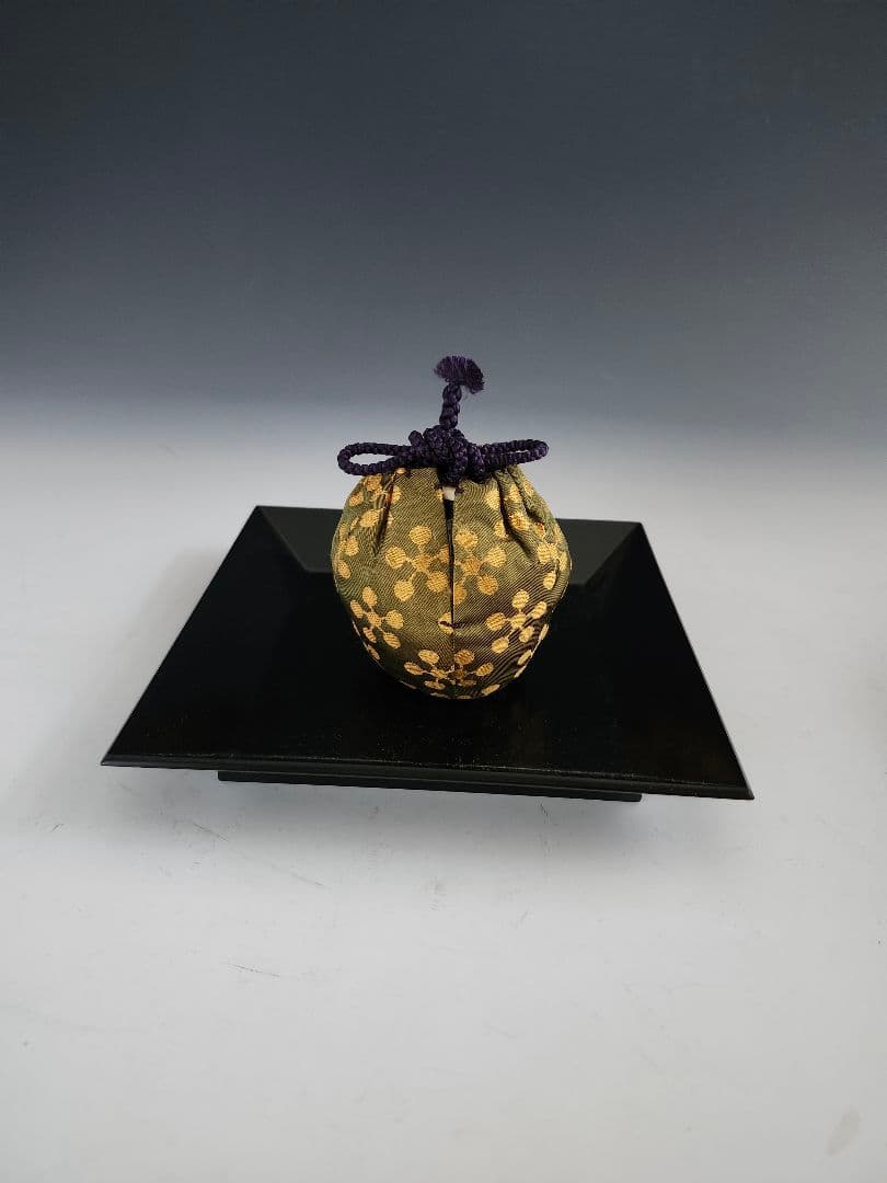 茶入　四方盆　セット　文琳　唐物茶入写　京焼　　桶谷定一　木箱入　茶道　茶道具