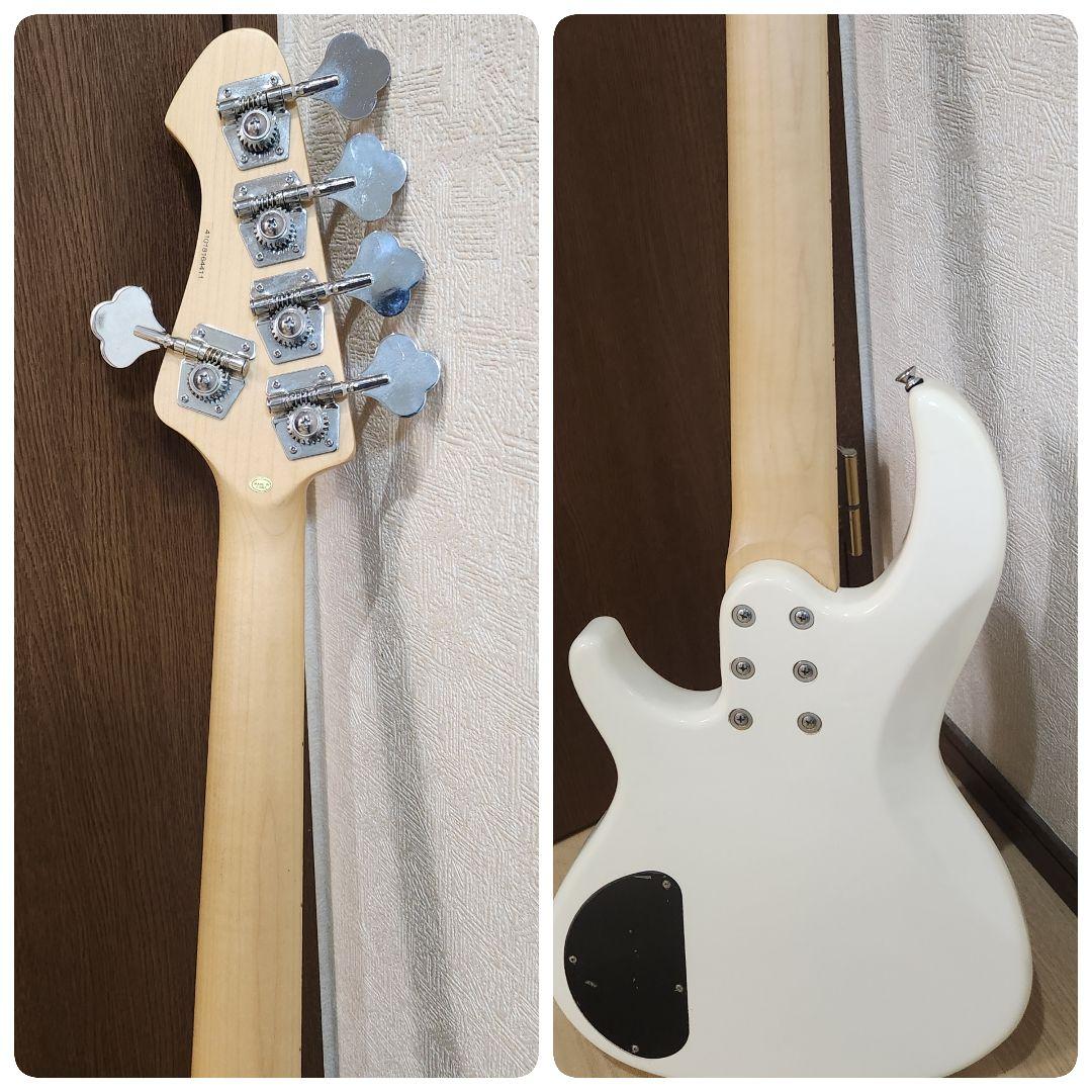 Ariapro II RSBシリーズ エレキベース ホワイト　5弦ベース