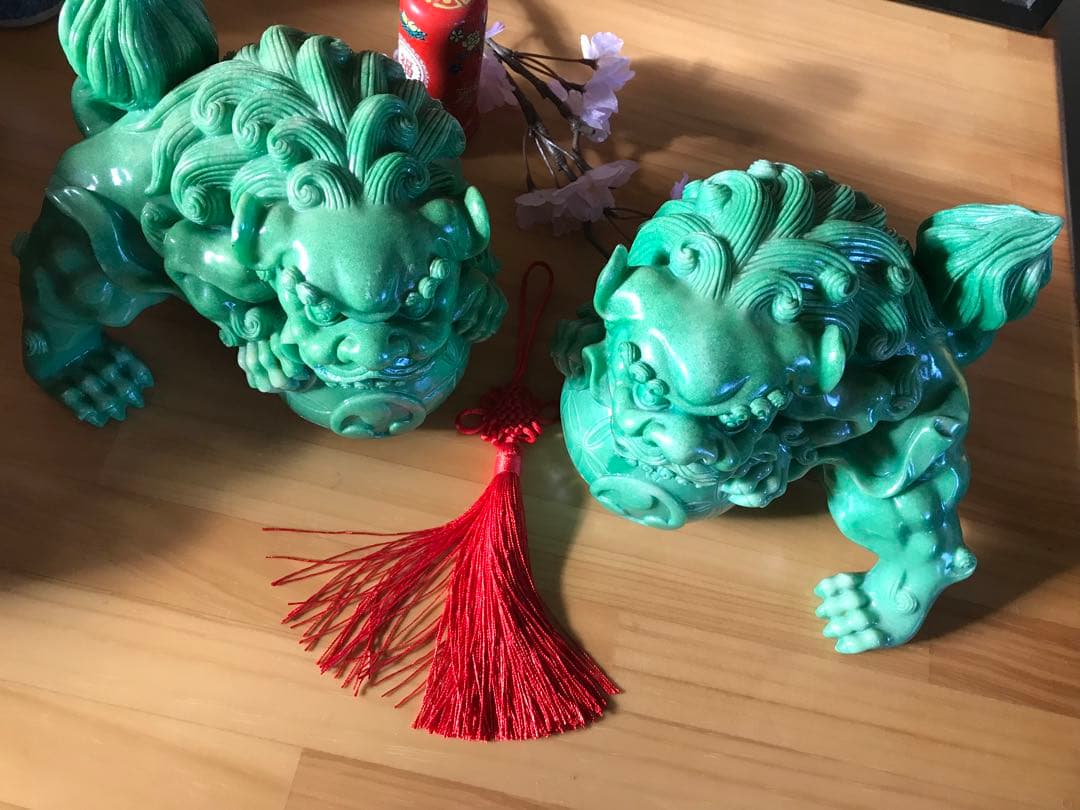 大サイズ　運気上昇！縁起物！沖縄夫婦獅子