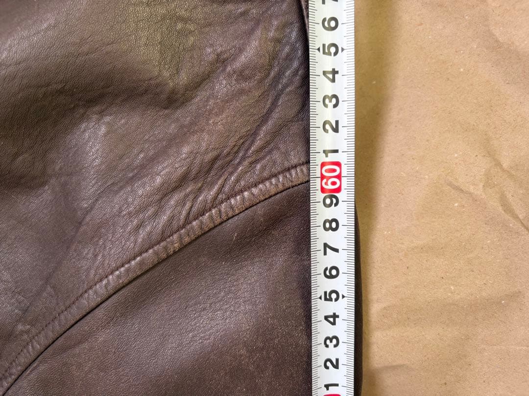 Poloレザージャケット　ブラウン