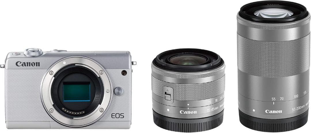 Canon ミラーレス一眼カメラ EOS M100 ダブルズームキット ホワイト