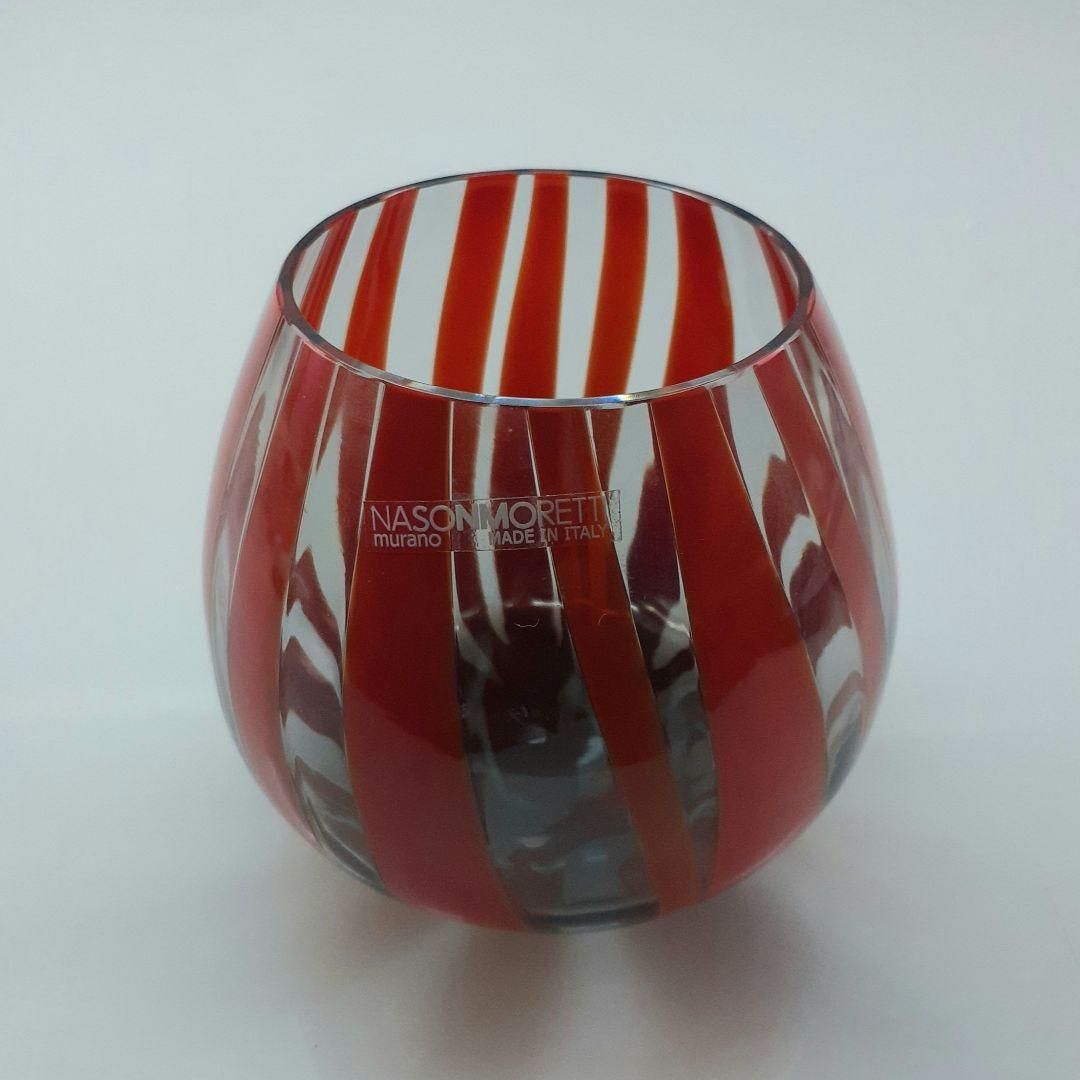 MURANO NASON MORETTI レッド ライン グラス