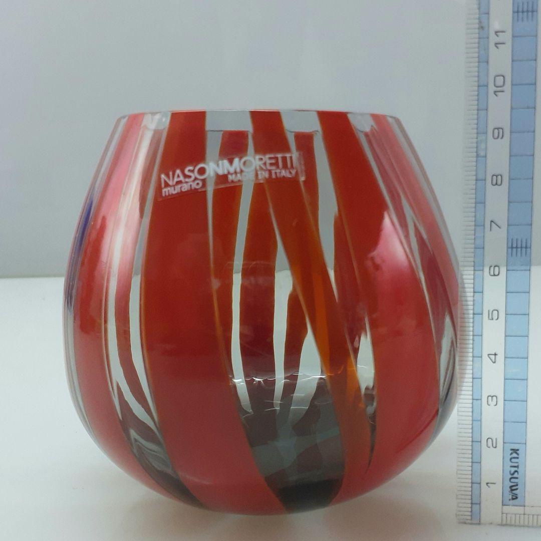 MURANO NASON MORETTI レッド ライン グラス