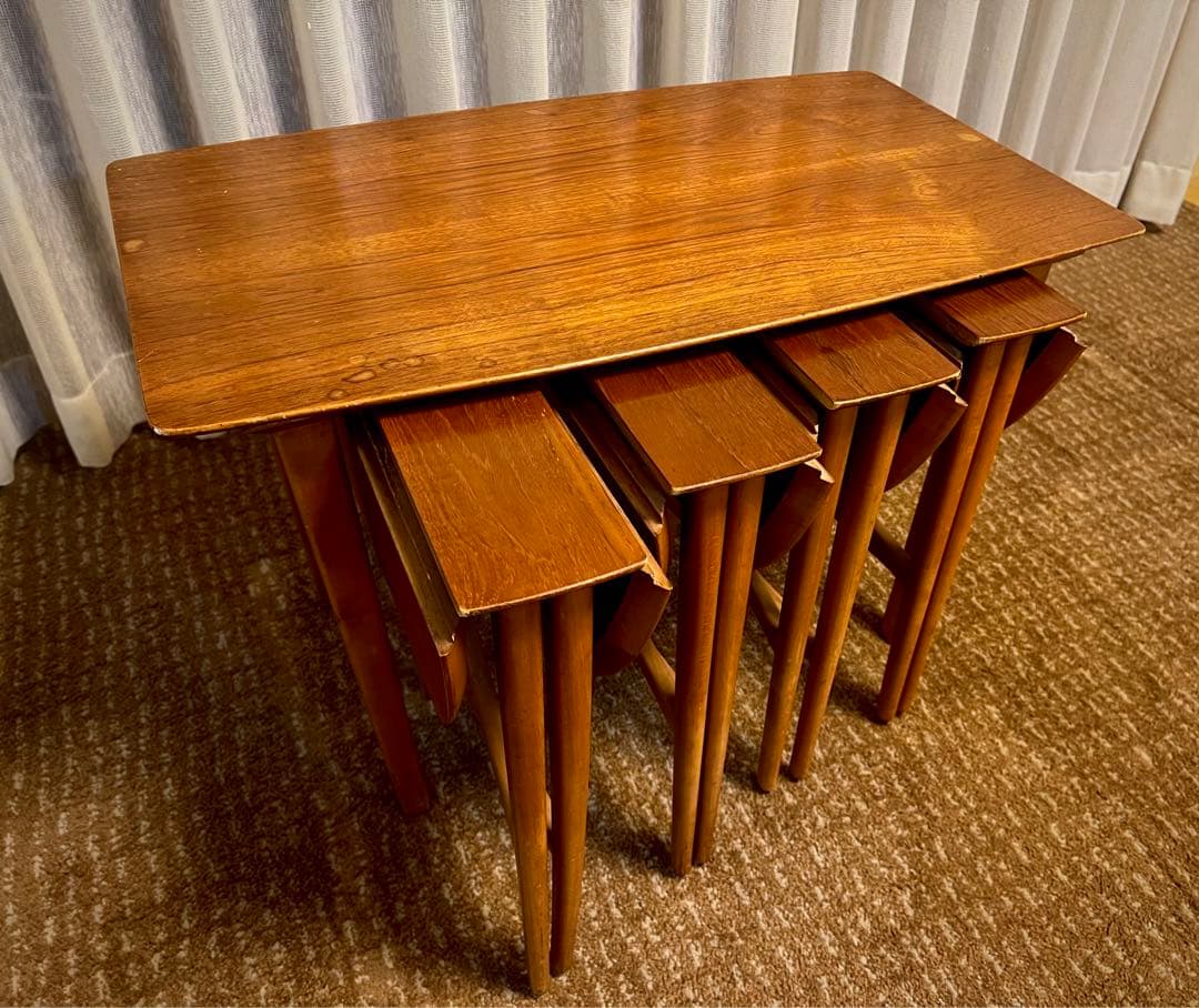 ふなこ　ヴィンテージ テーブルセット 4人掛　収納　４脚セット 北欧