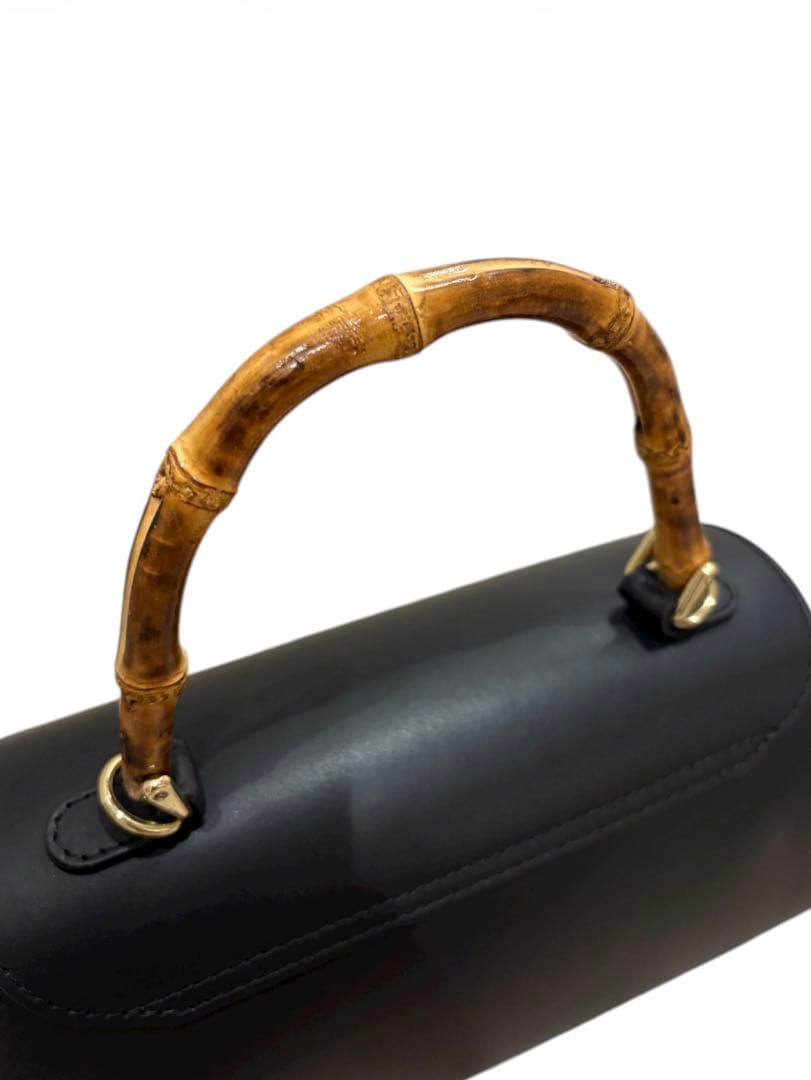 希少　AULENTTI オウレンティ バンブーハンドル レザー 2way 黒