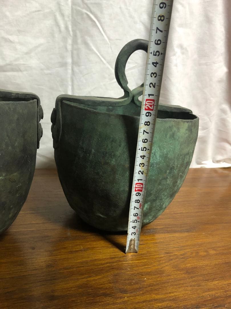 釣瓶/2個セット/アンティーク　緑錆