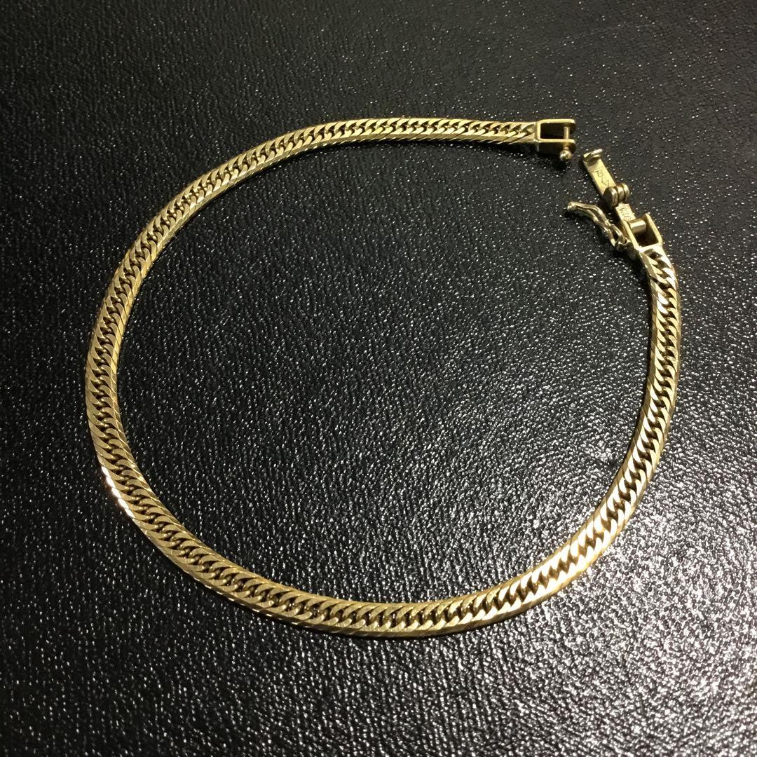 K18 金　造幣局検定　6面カットダブル喜平ブレスレット　5,1g