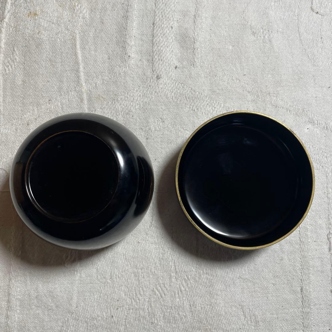 【茶道具】十二世 坂下雄峰作 松葉蒔絵 棗（なつめ） 山中塗 共箱付き