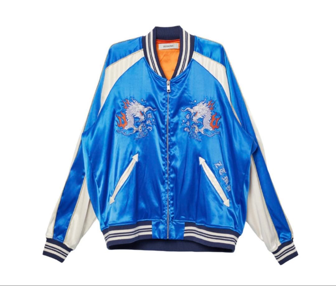 ずっと真夜中でいいのに。 スカジャン 香辛龍 Sukajan (Blue) L